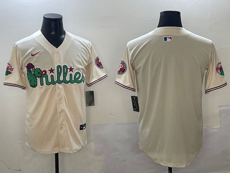 Men Philadelphia Phillies Blank Cream Three generations Joint Name Game 2025 Nike MLB Jersey style 1->philadelphia phillies->MLB Jersey
